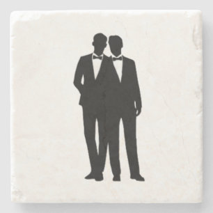 Posavasos De Piedra Boda de Groom y Groom