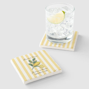 Posavasos De Piedra Boda de limón naranja cítrico mediterráneo italian