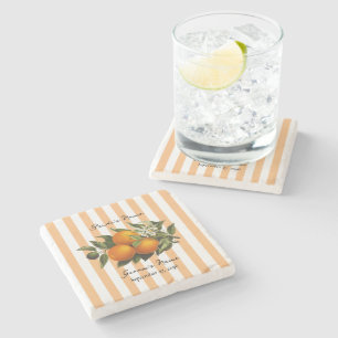 Posavasos De Piedra Boda de limón naranja cítrico mediterráneo italian