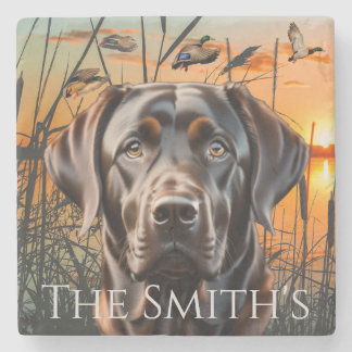 Posavasos De Piedra Boda de personalizable, pastor de chocolate