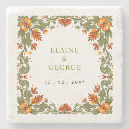 Posavasos De Piedra Boda de Talavera Verde Fiesta Mexicana