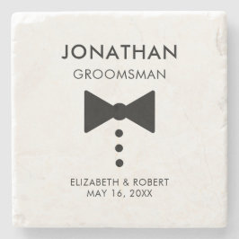 Posavasos De Piedra Boda de Tuxedo moderno con regalo Groomsman person