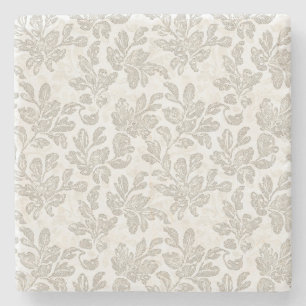 Posavasos De Piedra Boda floral crema blanca chic