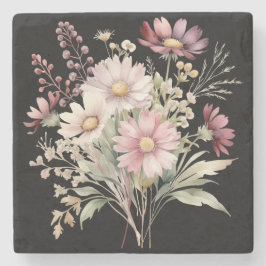 Posavasos De Piedra Boda Floral de Primavera