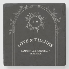 Posavasos De Piedra Boda negro de lujo Coasters Classic