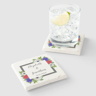 Posavasos De Piedra Boda Patriótico Panda Anemone