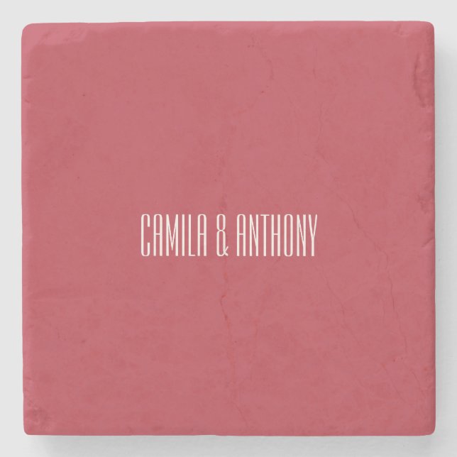 Posavasos De Piedra Boda rojo (Anverso)