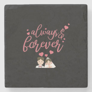 Posavasos De Piedra Boda Siempre Y Para Siempre