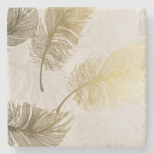 Boho Golden Feathers