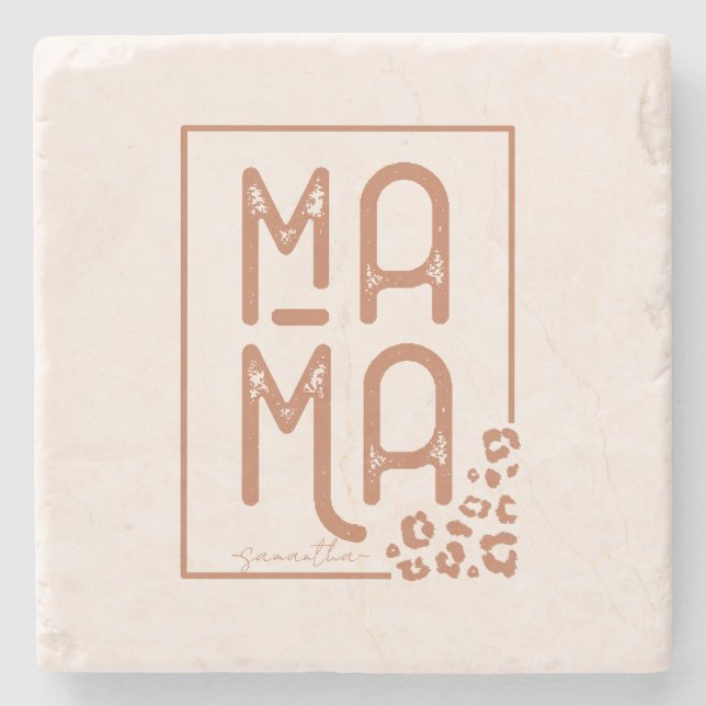 Posavasos De Piedra Boho Mama ruso (Anverso)