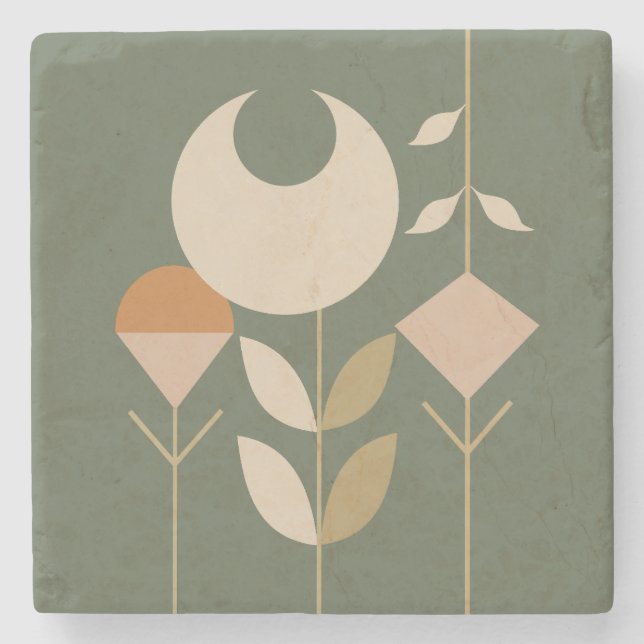 Posavasos De Piedra Boho Resumen Lily (Anverso)