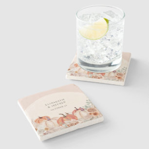 Posavasos De Piedra Boho Terracotta Pampas Pumpkins Fall Wedding