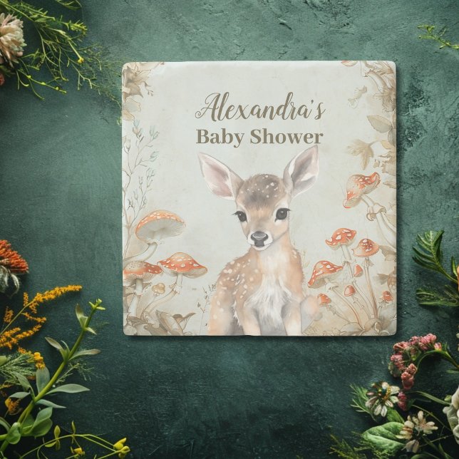 Posavasos De Piedra Boho Woodland Baby Shower (Subido por el creador)
