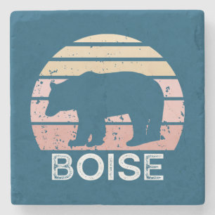 Posavasos De Piedra Boise Idaho Retro Bear
