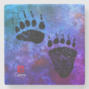 Posavasos De Piedra Bolas de oso azules - Montaña de mármol