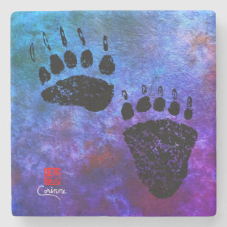 Posavasos De Piedra Bolas de oso azules - Montaña de mármol