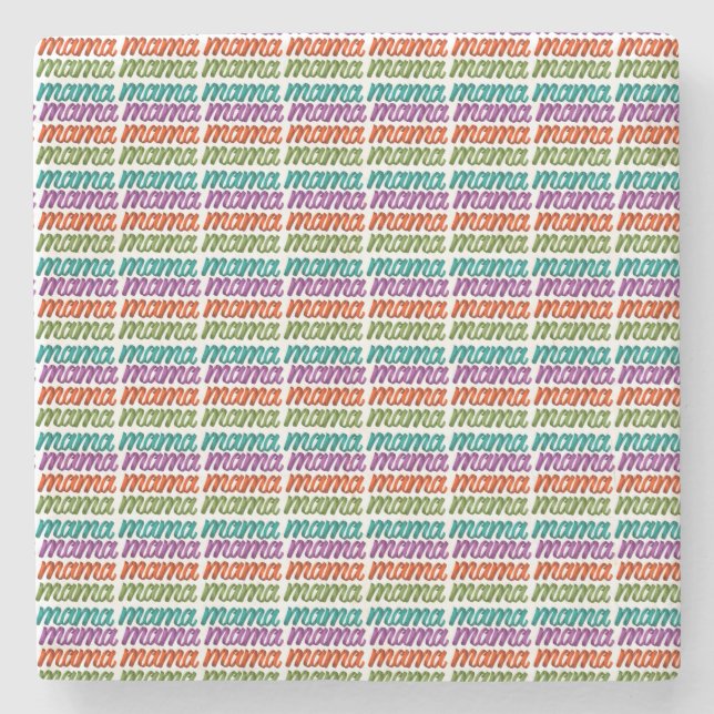 Posavasos De Piedra Bolsa de regalo de mamá colorida (Anverso)