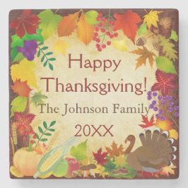 Posavasos De Piedra Bonita cosecha de Acción de Gracias