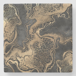 Posavasos De Piedra Bonito de Mármol de oro negro