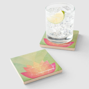 Posavasos De Piedra Bonito Lotus Flower