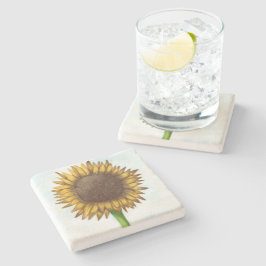 Posavasos De Piedra Bonito Sunflower