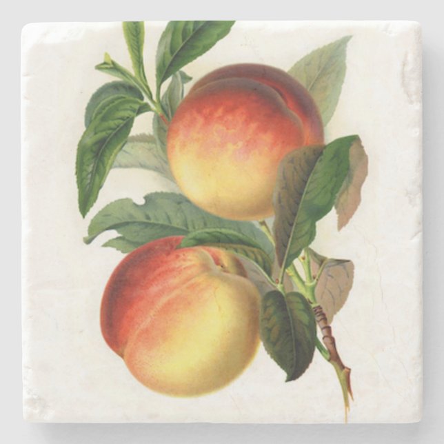 Posavasos De Piedra Bonitos Peaches Square (Anverso)
