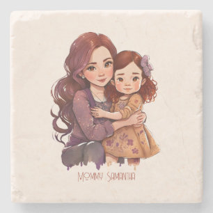 Posavasos De Piedra Bono de mamá y hija Adorable (11)