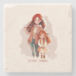 Posavasos De Piedra Bono de mamá y hija Adorable (12)