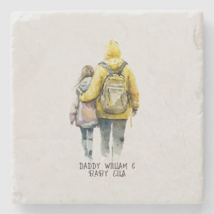 Posavasos De Piedra Bono padre y hija (2)