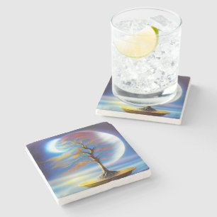 Posavasos De Piedra bonsái paisaje lunar