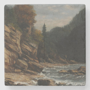 Posavasos De Piedra Bords du lac Léman - Gustave Courbet