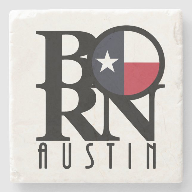 Posavasos De Piedra BORN Austin Texas (Anverso)