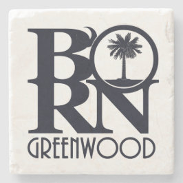 Posavasos De Piedra BORN Greenwood South Carolina Stone Coaster