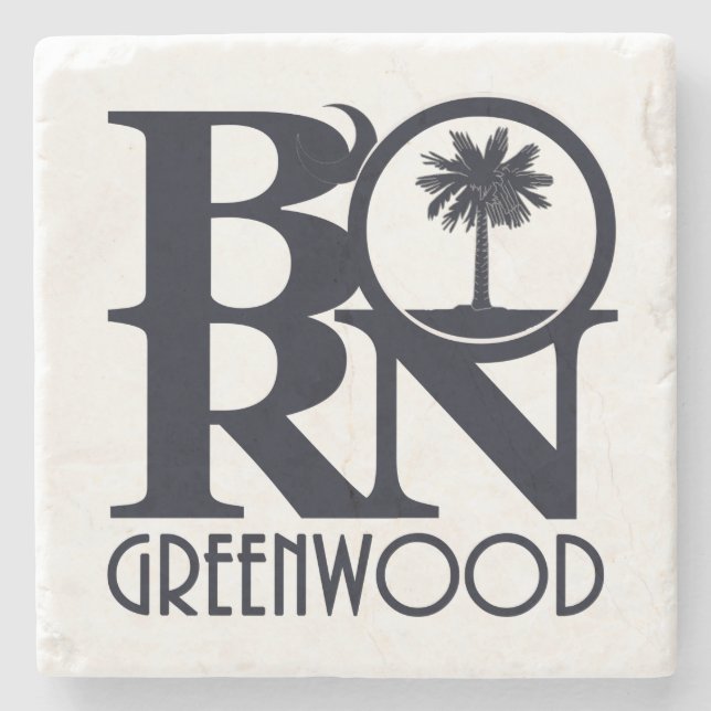 Posavasos De Piedra BORN Greenwood South Carolina Stone Coaster (Anverso)