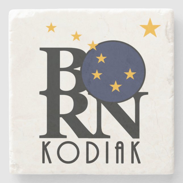 Posavasos De Piedra BORN Kodiak Alaska (Anverso)