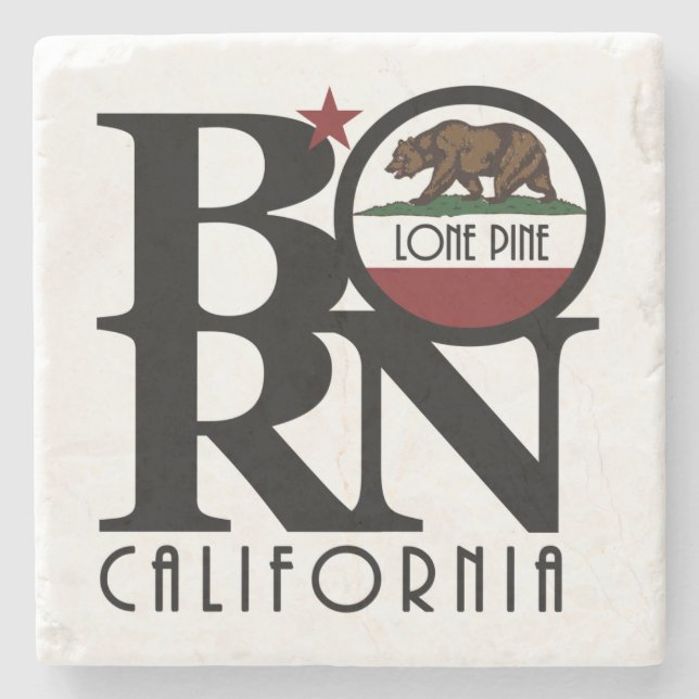 Posavasos De Piedra BORN Lone Pine California (Anverso)