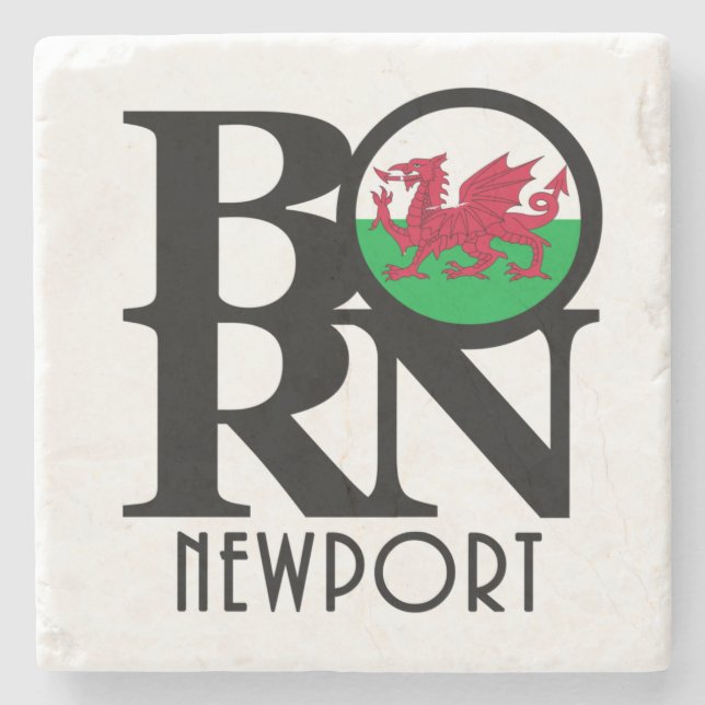 Posavasos De Piedra BORN Newport Wales (Anverso)