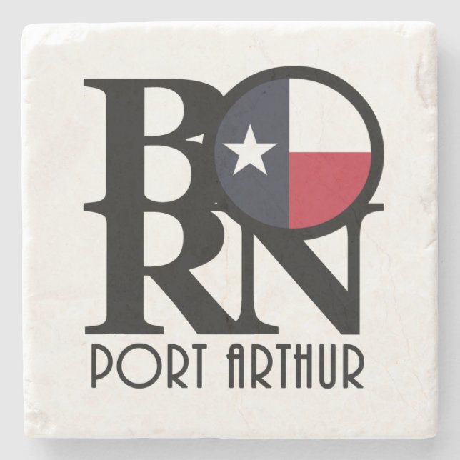 Posavasos De Piedra BORN Port Arthur Texas (Anverso)