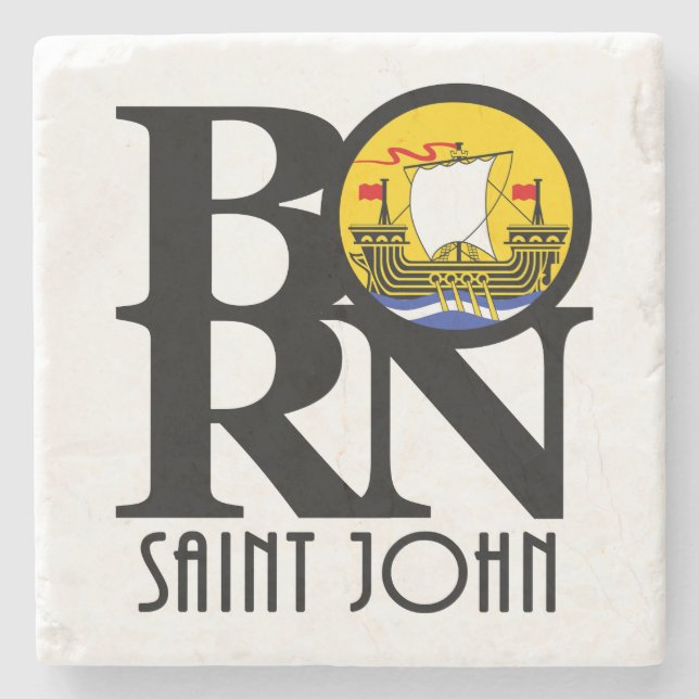 Posavasos De Piedra BORN Saint John New Brunswick (Anverso)
