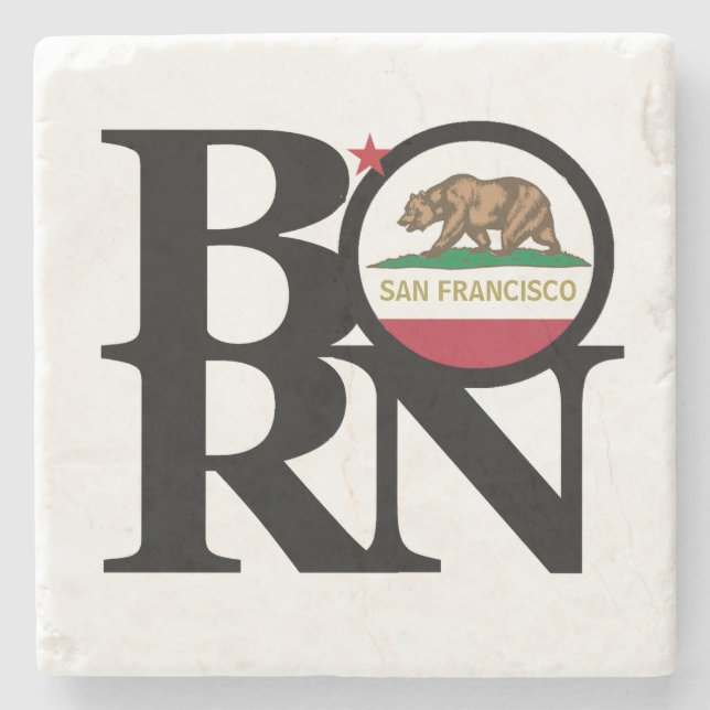 Posavasos De Piedra BORN San Francisco Stone Coaster (Anverso)