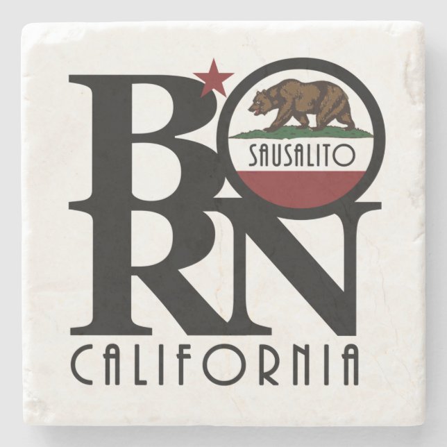 Posavasos De Piedra BORN Sausalito California (Anverso)