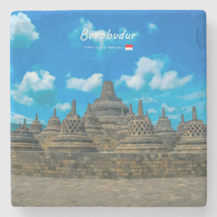 Posavasos De Piedra Borobudur, Indonesia - Antiguo Templo Budista