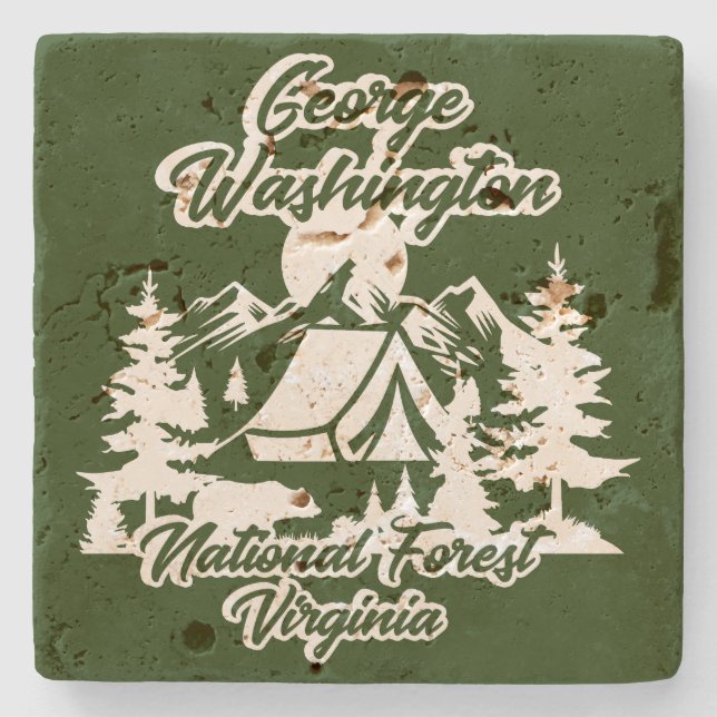Posavasos De Piedra Bosque nacional de George Washington (Anverso)