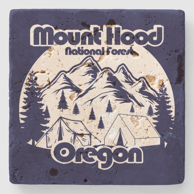 Posavasos De Piedra Bosque nacional de Mount Hood (Anverso)