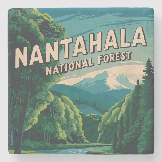 Posavasos De Piedra Bosque nacional de Nantahala (Anverso)
