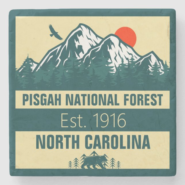 Posavasos De Piedra Bosque nacional de Pisgah (Anverso)