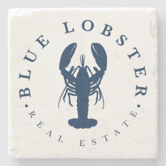 Posavasos De Piedra Botón de Blue Lobster Inmobiliaria