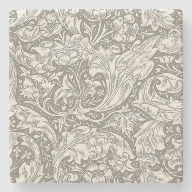 Posavasos De Piedra Botón Floral Flor de William Morris Bachelor (Anverso)