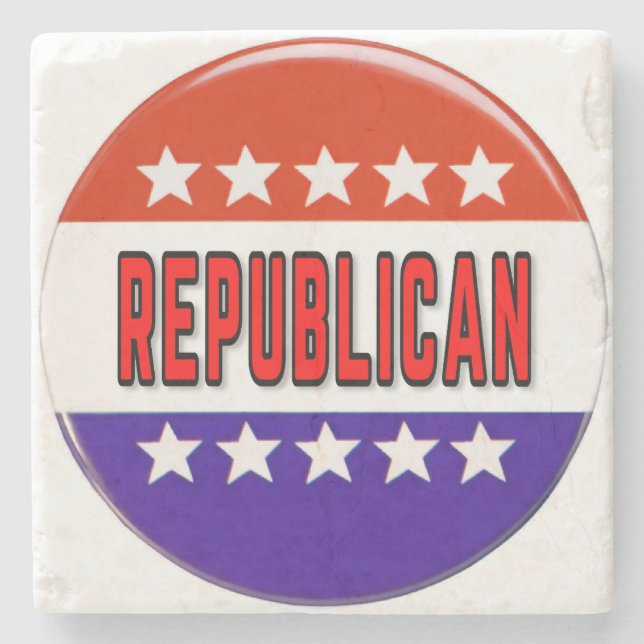 Posavasos De Piedra Botón Republicano (Anverso)