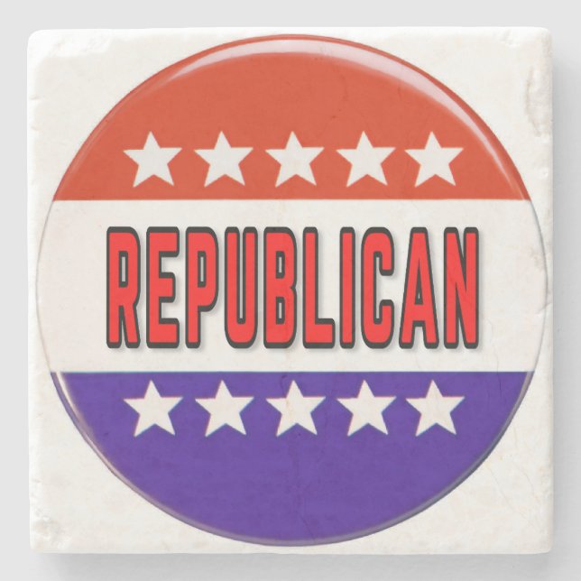 Posavasos De Piedra Botón Republicano (Anverso)